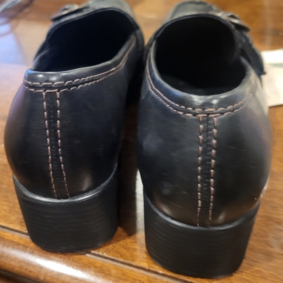 Josef Seibel Buckle Black Leather Loafers Size 39 (US 8.5-9) - Picture 4 of 10